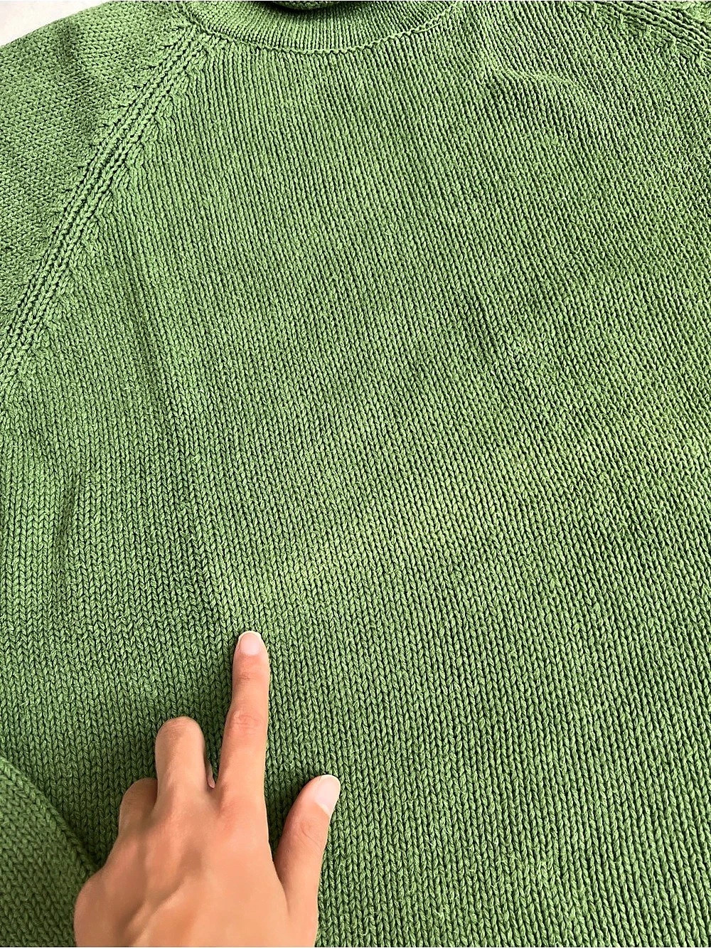 J.Crew Green Turtleneck Sweater Size XL linen cotton blend - Picture 5 of 8